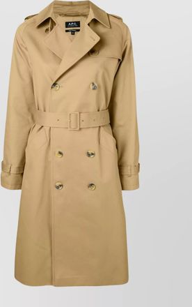 A.P.C. cotton belted double-breasted trench coat