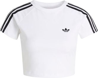 adidas (WMNS) adidas SST Baby T-Shirt Asia Sizing Black White KG3699