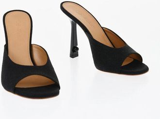 Off-white Pointed Linen Blend LOLLIPOP Mules Heel 11 cm size 39