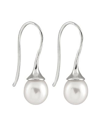Splendid Pearls Silver 8-8.5Nn Freshwater Pearl Drop Earrings