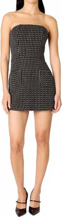 Nia Thea Strapless Dress In Black