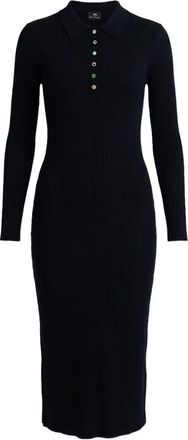 Paul Smith Abito midi a coste - Nero