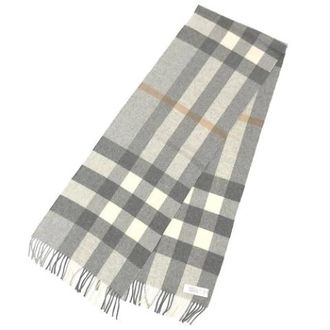 Burberry Pre-owned Scarves, female, Gray, Size: ONE SIZE Pre-owned Stole