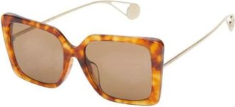 Gucci Pre-owned Accessories, female, Brown, Size: ONE SIZE Pre-owned Gg0435Sa Sunglasses
