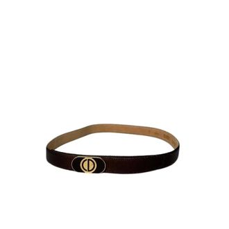 Dior Cintura con logo CD Pre-owned - - Pre-owned - Donna - Marrone - ONE SIZE