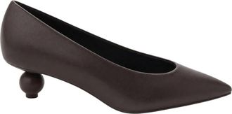 Max Mara Renza Pomp - Dames - Pumps - Bruin - 38 EU - Leer - Schoenen