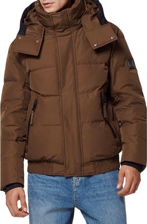 Andrew Marc Phoenix Water Resistant Down & Feather Coat in Cappuccino at Nordstrom Rack, Size Xx-Large