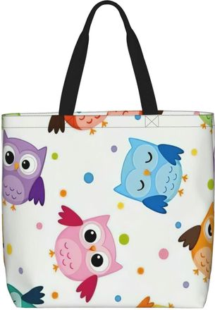 Generic Women Handbag Owl Pattern Women Tote Bag Girls Large Capacity Shopping Bags, For School, Daily, Gym, Christmas, Birthday