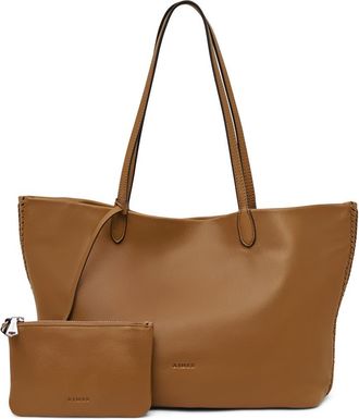 Aim&eacute;e All for Love Convertible Leather Shopper Bag in Latte at Nordstrom