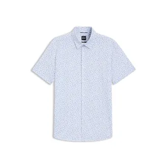 BOSS Printed slim-fit shirt in cotton-blend jersey