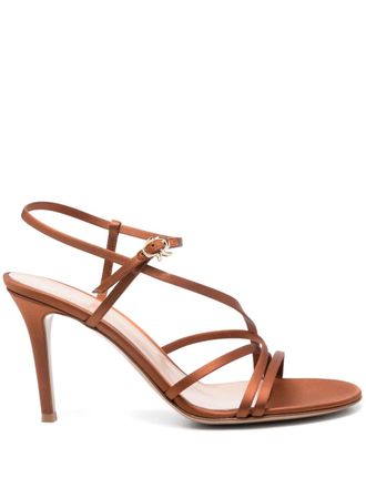 Gianvito Rossi 90mm satin sandals - Brown