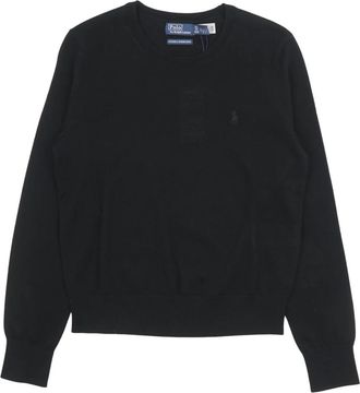 Polo Ralph Lauren Crewneck Sweater - Dames - Ronde hals truien - Zwart - XS - Wol - Truien & Vesten