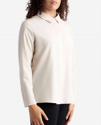 Danskin Button Up Top In Birch