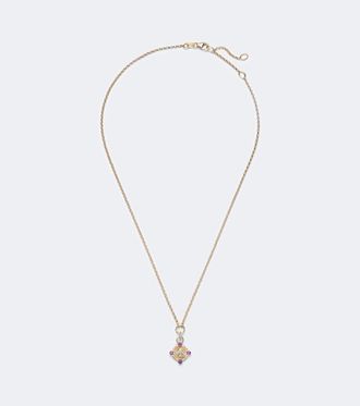 Foundrae Resilience Blossom 18kt gold necklace with diamonds and amethysts