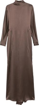 Max Mara Satin High-neck Maxi Dress