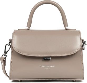 Lancaster Elegante Flap Handtas in Donker Kiezel - Dames - Handtassen - Grijs - ONE Size - Leer - Tassen