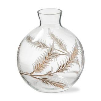 Tag Botanical Etched Glass Vase for Decorative Bouquets Clear at Nordstrom