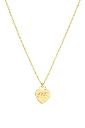 Set & Stones Alice Angel Numbers Necklace in Gold /666 at Nordstrom, Size 18