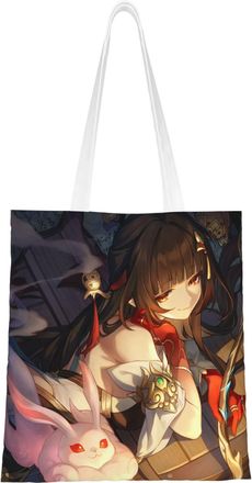 Generic 40.6 X 38.0 cm Canvas Totes Hand Shopping Bag With Honkai Star Rail All Roles Print Impression For Daily Shopping Shoulder Bag