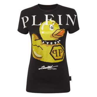 Philipp Plein Dames, Tops, Zwart, Maat: XS Katoen
