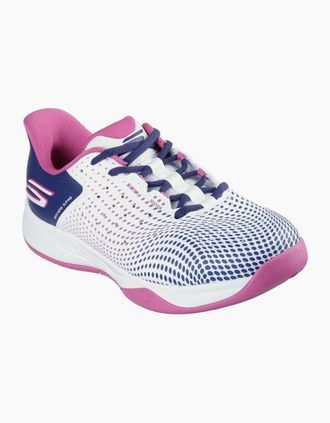 Skechers Womens Skechers Slip-ins Relaxed Fit Viper Court Reload Womens White/Navy/Pink Trainers - Size: 8
