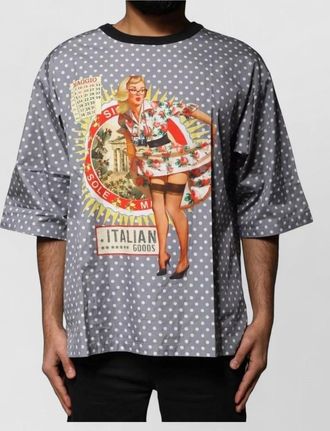 Dolce & Gabbana cotton printed crew neck t-shirt