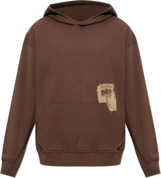 Palm Angels Hoodie - Heren - Sweatshirts & Hoodies - Bruin - Maat: XL Katoen