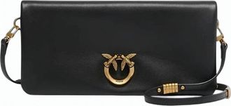 Pinko Click Soft Horizontal Soft Leather Clutch