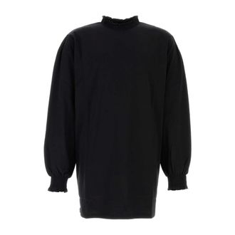 Random Identities Long Sleeve Tops, male, Black, Size: S Ruffle Longsleeve Top