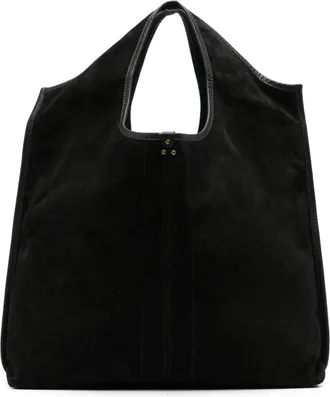Jerome Dreyfuss Paco tote bag - women - Calf Leather/Cotton/Calf Suede - One Size - Black