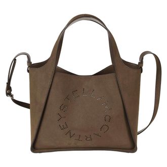 Stella McCartney Stella McCartney, Tote Bags, female, Brown, Size: ONE SIZE Logo-detail Tote Bag