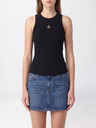 Vivienne Westwood Slim Fit Cotton Tank Top with Embroidered Orb Logo