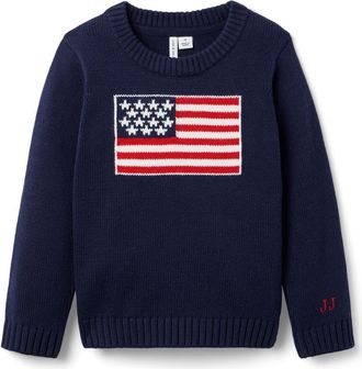Janie and Jack Intarsia Flag Sweater in Blue at Nordstrom, Size 18-24M