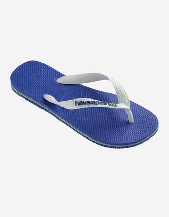 Havaianas Mens Havaianas Mens Brasil Logo Flip Flops - Blue - Size: 11/11.5/12