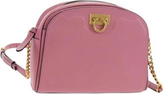 Ferragamo Pre-owned Leather Cross Body Bag - Dames - Vintage Schoudertas - Roze - ONE Size - Leer - Vintage