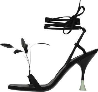 3Juin Kimi 095 EVA - Dames - Sandalen met hakken - Zwart - 41 EU - Leer - Schoenen