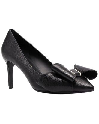 Ferragamo 70Mm Zoey Bow Leather Pump