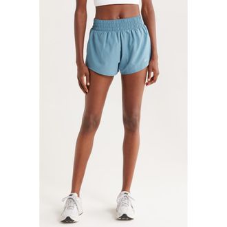Nike Dri-FIT Mid-Rise 3-Inch Brief-Lined Shorts in 006 Smk Bl/refsil at Nordstrom Rack, Size X-Large