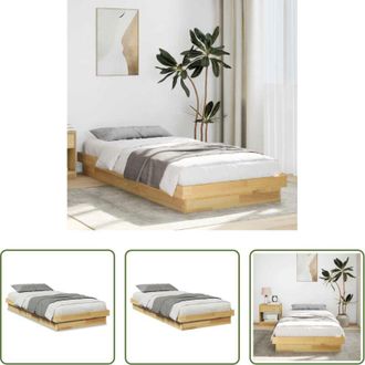 vidaXL Letto in rovere - Struttura Letto Senza Materasso 100x200 cm in Legno di Rovere