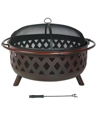 Sunnydaze 36in Fire Pit Steel