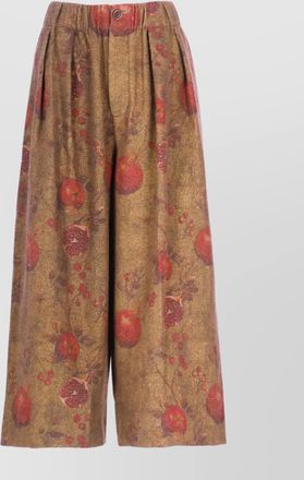 Uma Wang wide-leg floral pattern trousers