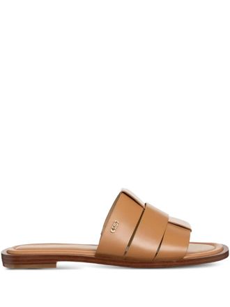 Michael Michael Kors leather cross-strap flat sandals - Neutrals