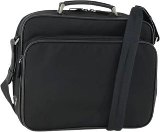 Prada Pre-owned Cross Body Bags, female, Black, Size: ONE SIZE Pre-owned Vintage Nylon Shoulder Bag