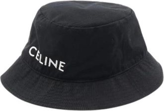 Celine Pre-owned Accessories, female, Black, Size: ONE SIZE Pre-owned Cotton Hat