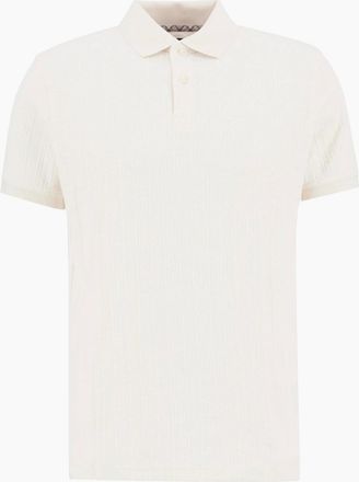 Barbour Mens Barbour Harwell Cable Jacquard Polo - White - Size: 38