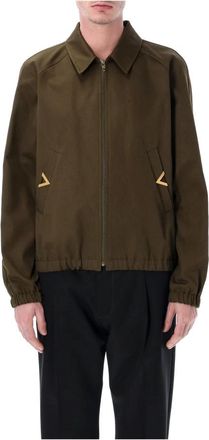 Valentino Garavani Giubbino VGold Jacket - Heren - Zomerjassen - Groen - XL - Katoen - Jassen