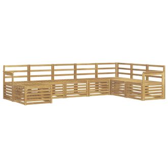 vidaXL Conjunto De Sof&aacute;s De Exterior 8 Pcs Blanco 306 X 187,5 X 73 Cm Vidaxl