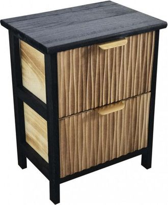 No Brand Mobiletto in legno con 2 cassetti per arredo casa 34x25xH43,5 cm