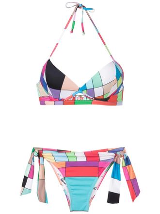 Amir Slama graphic-print two-piece bikini set - Multicolour