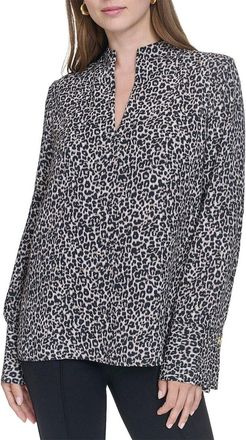 Halston Heritage Printed V-Neck Top